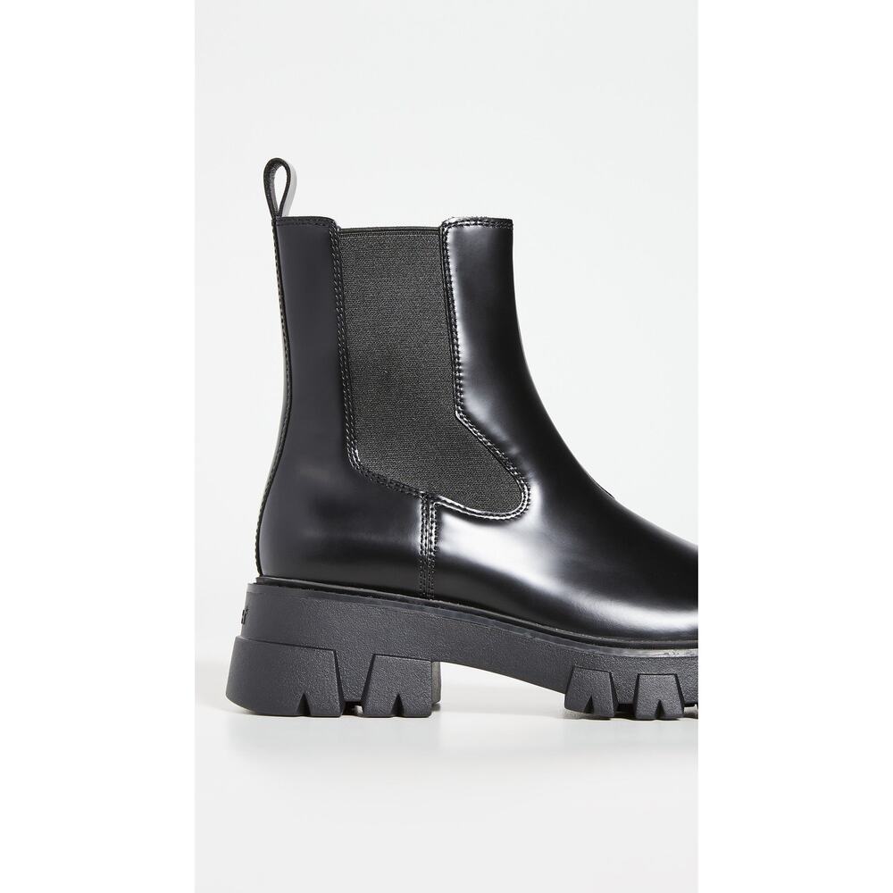 Ash Lloyd Leather Pull-On Combat Boots - 37 - Black - Picture 3 of 5